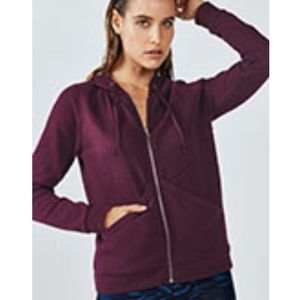 Fabletics Burgundy Zip Up Sweater